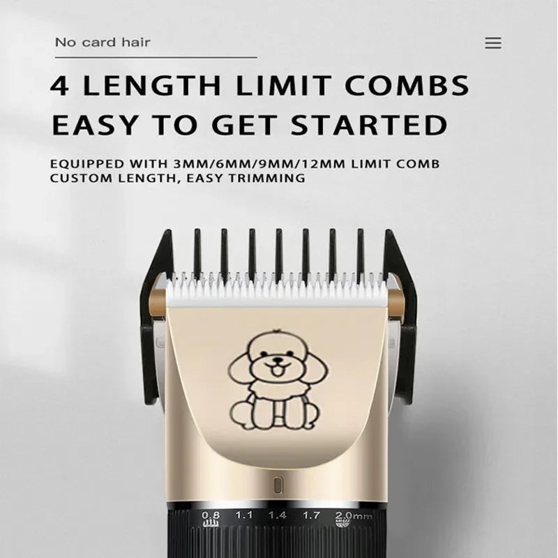 Portable Pet Hair Remover Chipper Grooming Electric Waterproof