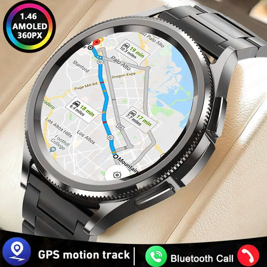 For Samsung Galaxy Watch 6 GPS Sport Smartwatch Men HD Screen GPS Fitness Tracker Waterproof