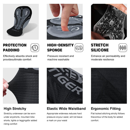 Cycling Underwear Shorts 5D Padded Sports Riding Bike Bicycle MTB Liner