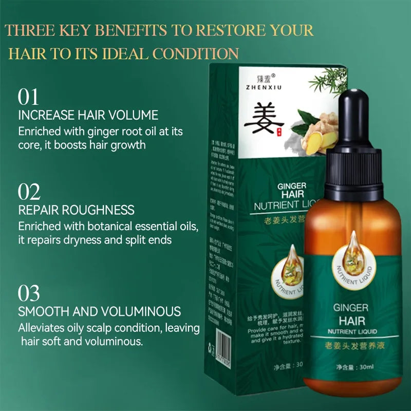 Ginger Growth Hair Oil Anti Hair Loss Fast Hair Growth Serum