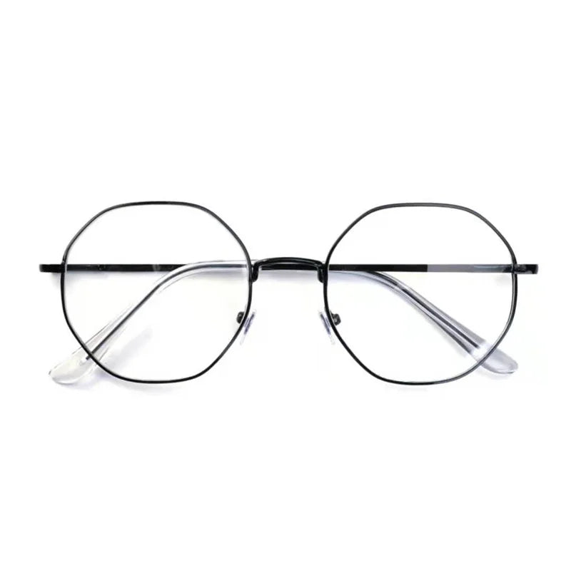 Fashion Anti Blue Light Round Glasses Ultra-Light Metal Frame