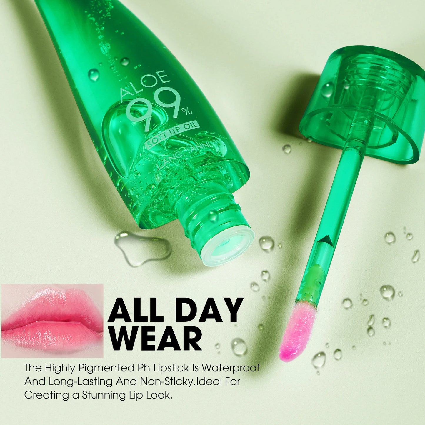 Batom Natural de Aloe Vera Lip Tint Longa Duração À Prova D'Água Hidratante