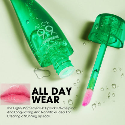 Batom Natural de Aloe Vera Lip Tint Longa Duração À Prova D'Água Hidratante