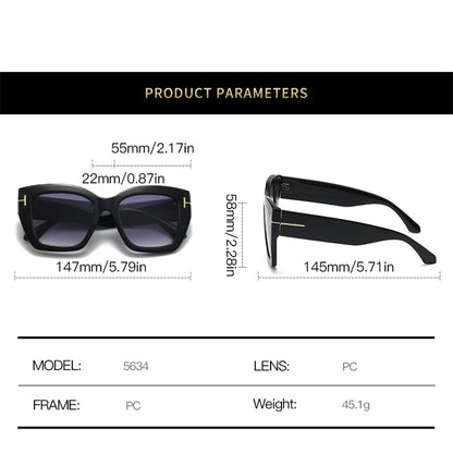 MEIHOU Women's Trendy Square Sunscreen Sunglasses