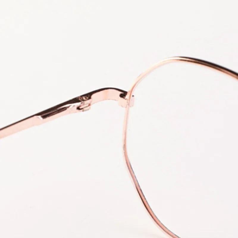 Fashion Anti Blue Light Round Glasses Ultra-Light Metal Frame
