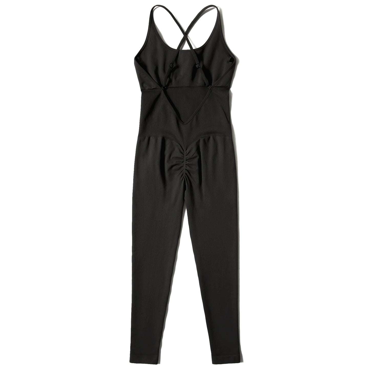 OMKAGI Women’s Full-Length Bodycon Jumpsuit – Sleeveless Athletic & Casual Wear
