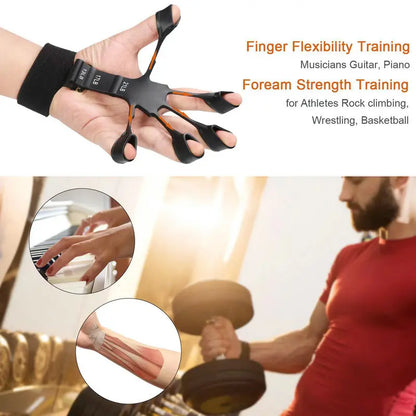 Silicone Gripster Hand Grip Finger Power Strengthener Stretcher Trainer