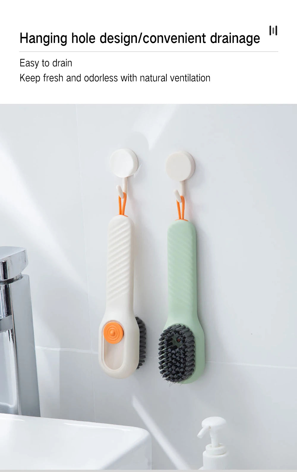 Multifunctional Cleaning Brush Soft-bristled Liquid Shoe Clothes Bush