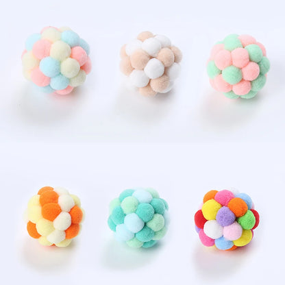 Interactive Plush Cat Toy Balls – Colorful Teaser Toys for Cats