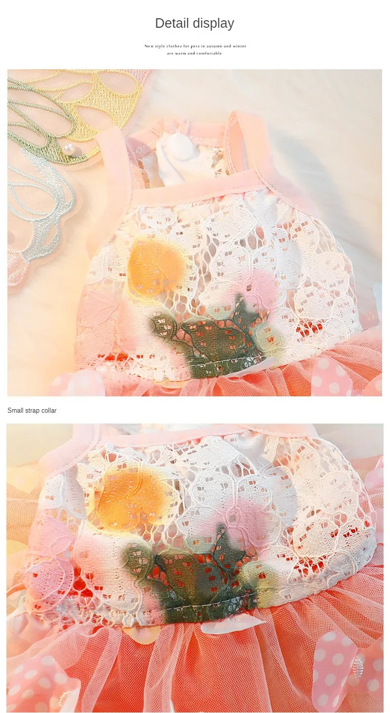 Summer Pet Princess Clothes Pet Dog Dress For Dogs Skirt Summer Dog Wedding York chihuahua poodle For Dogs Skirts Cat Dresses