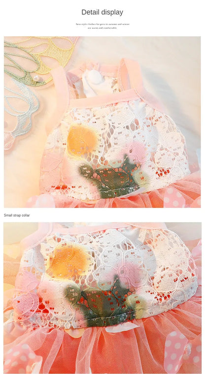 Summer Pet Princess Clothes Pet Dog Dress For Dogs Skirt Summer Dog Wedding York chihuahua poodle For Dogs Skirts Cat Dresses