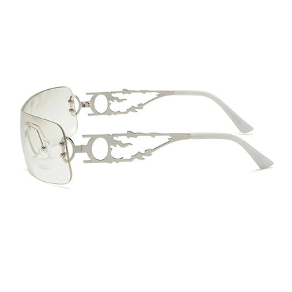 Fashion rimless Y2K sunglasses women men High quality trending product  uv400