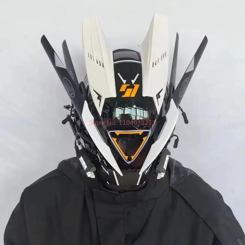 CyberGlow LED Tech Helmet – Futuristic Cosplay Mask