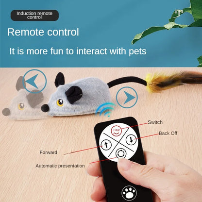 Simulated Little Mouse and Cat Self Entertainment Cat Touch Sensing Intelligent Electric