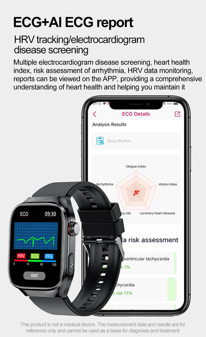 GUHUAVMI Uric Acid Blood Fat Smart Watch – Advanced Health Monitoring at Your Fingertips