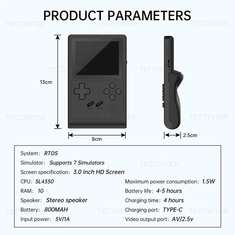 GB300 Portable Handheld Game Player 3.0 inch Screen TV Video Game