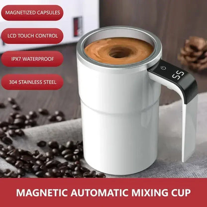 MagicMug Automatic Self Stirring Magnetic Mug with LCD Screen Coffee Milk Mixing