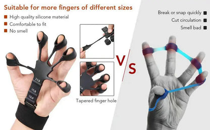 Silicone Gripster Hand Grip Finger Power Strengthener Stretcher Trainer