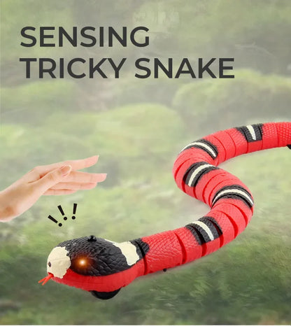 Pet Toys Cat Dog Pet Snake Toys Rechargeable Smart Sensor Snake Automatically Senses Obstacles and Escapes Children's Gift Toys