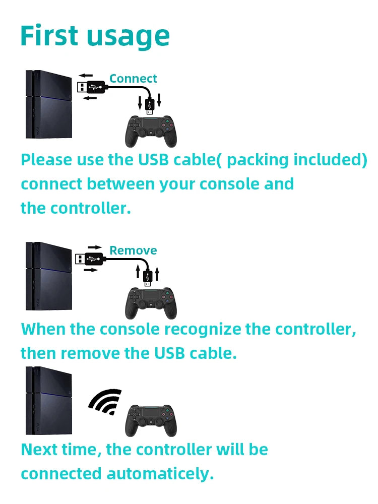 DATA FROG Bluetooth-Compatible Game Controller for PS4/Slim/Pro