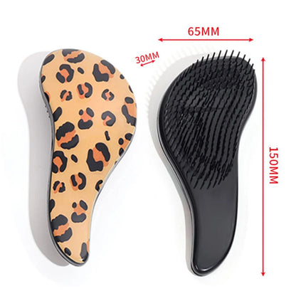 Leopard Print Detangling Hair Comb – Perfect for Wet &amp; Dry Hair