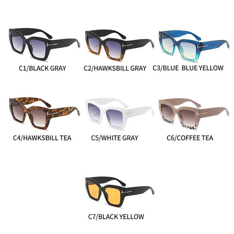 MEIHOU Women's Trendy Square Sunscreen Sunglasses