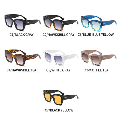 MEIHOU Women's Trendy Square Sunscreen Sunglasses