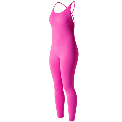 OMKAGI Women’s Full-Length Bodycon Jumpsuit – Sleeveless Athletic & Casual Wear