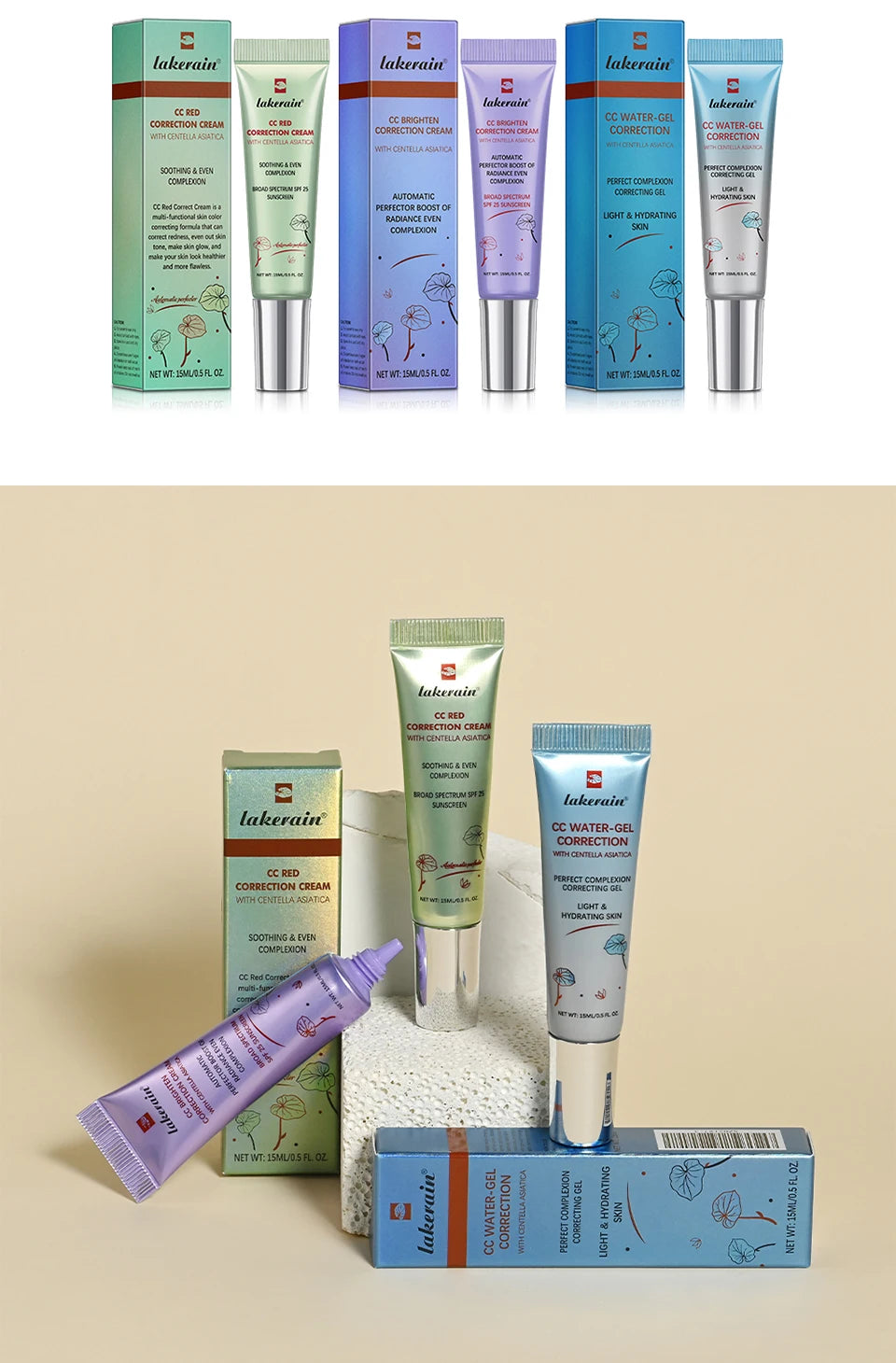 CC Red Correction Cream Primer Moisturizing Waterproof Anti-sweat