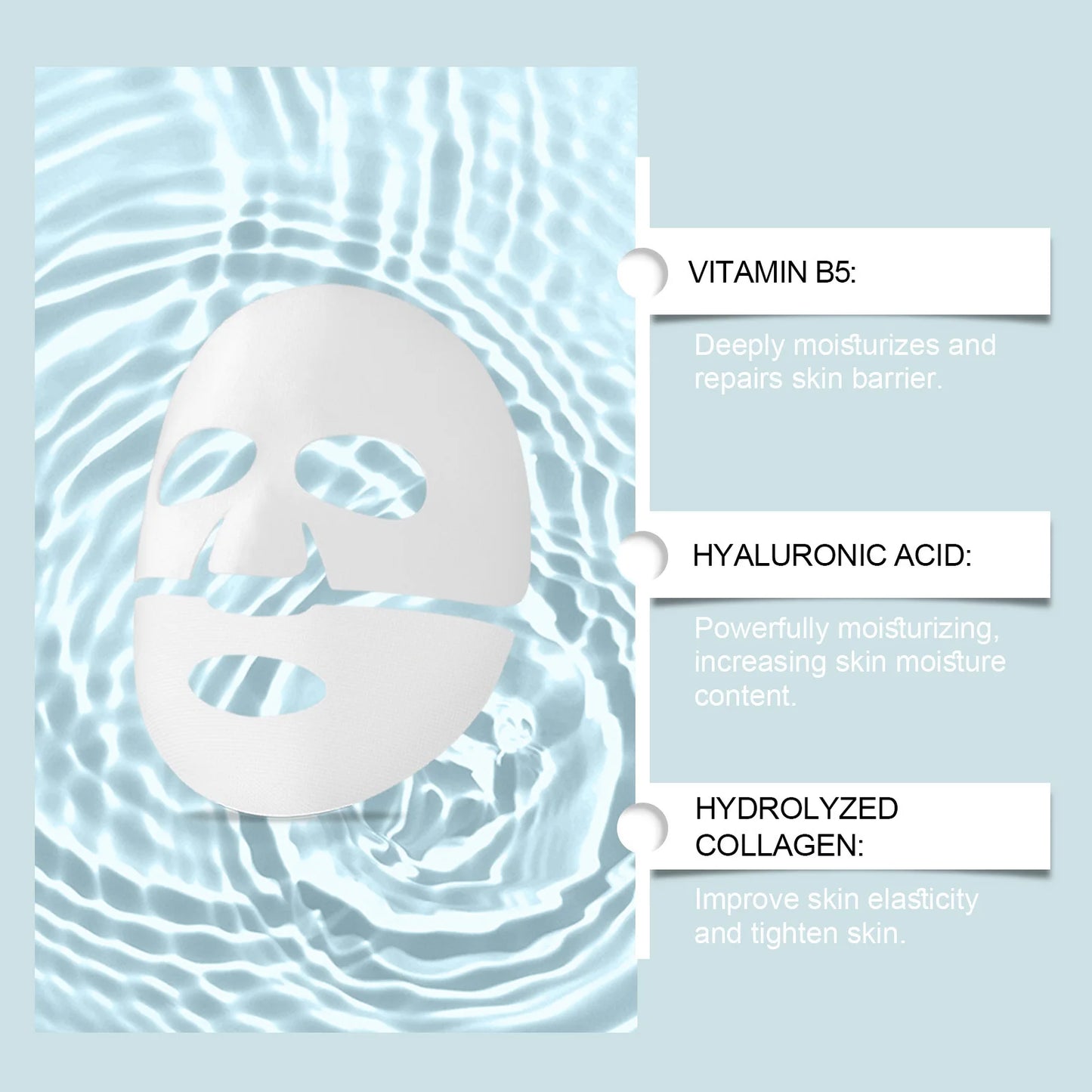 EELHOE Green Tea Collagen Face Mask Vitamin B5 Moisturizing
