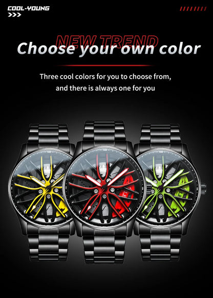 OLEVS Wheel Men's Luxury Watch Waterproof