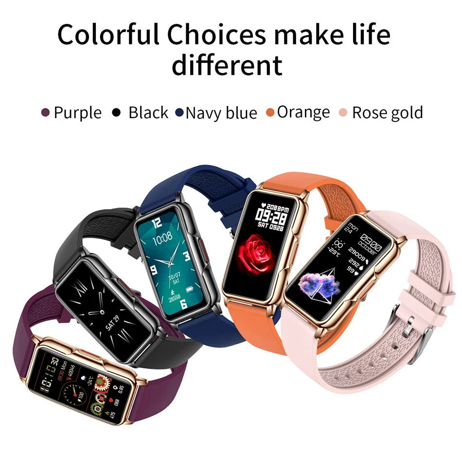 LIGE Smart Watch Women Full Touch Screen Bluetooth Call IP67 Waterproof