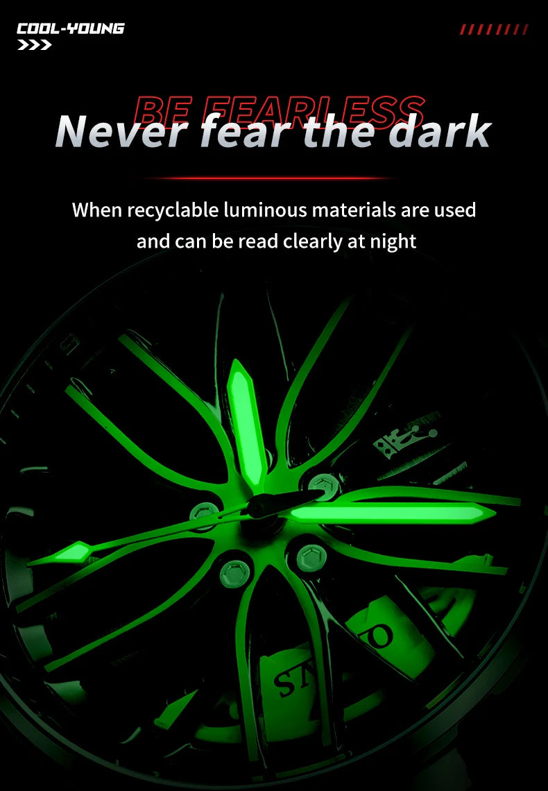 OLEVS Wheel Men's Luxury Watch Waterproof