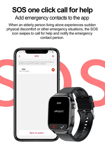 GUHUAVMI Uric Acid Blood Fat Smart Watch – Advanced Health Monitoring at Your Fingertips