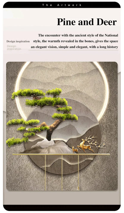 Modern Light and Shadow Wall Painting