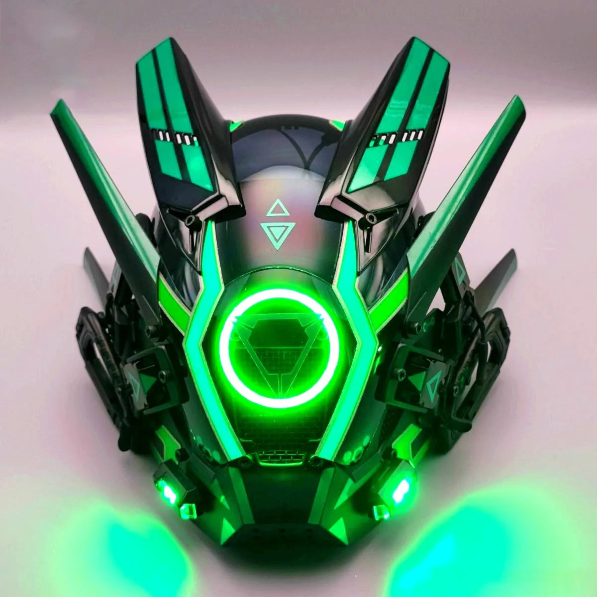 CyberGlow LED Tech Helmet – Futuristic Cosplay Mask