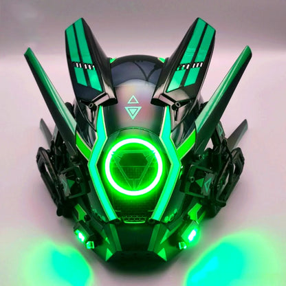 CyberGlow LED Tech Helmet – Futuristic Cosplay Mask