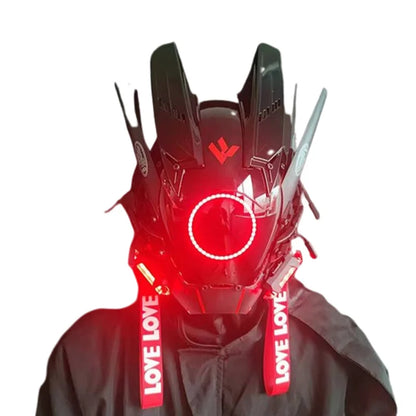 CyberGlow LED Tech Helmet – Futuristic Cosplay Mask