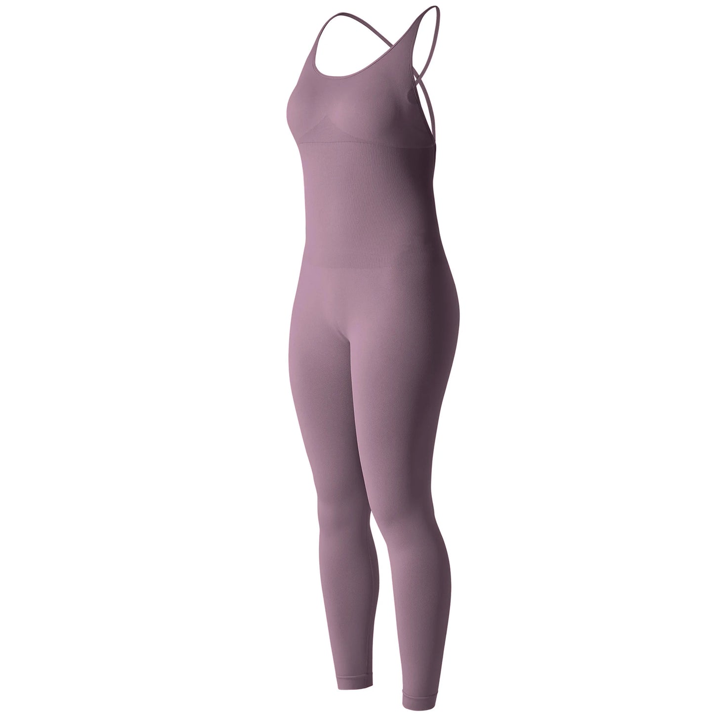 OMKAGI Women’s Full-Length Bodycon Jumpsuit – Sleeveless Athletic & Casual Wear