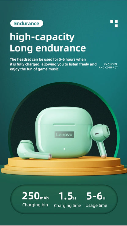 Lenovo LP40 Pro Earphones Bluetooth 5.3 Wireless Sports Headphone Waterproof with Mic Touch Control TWS Headset