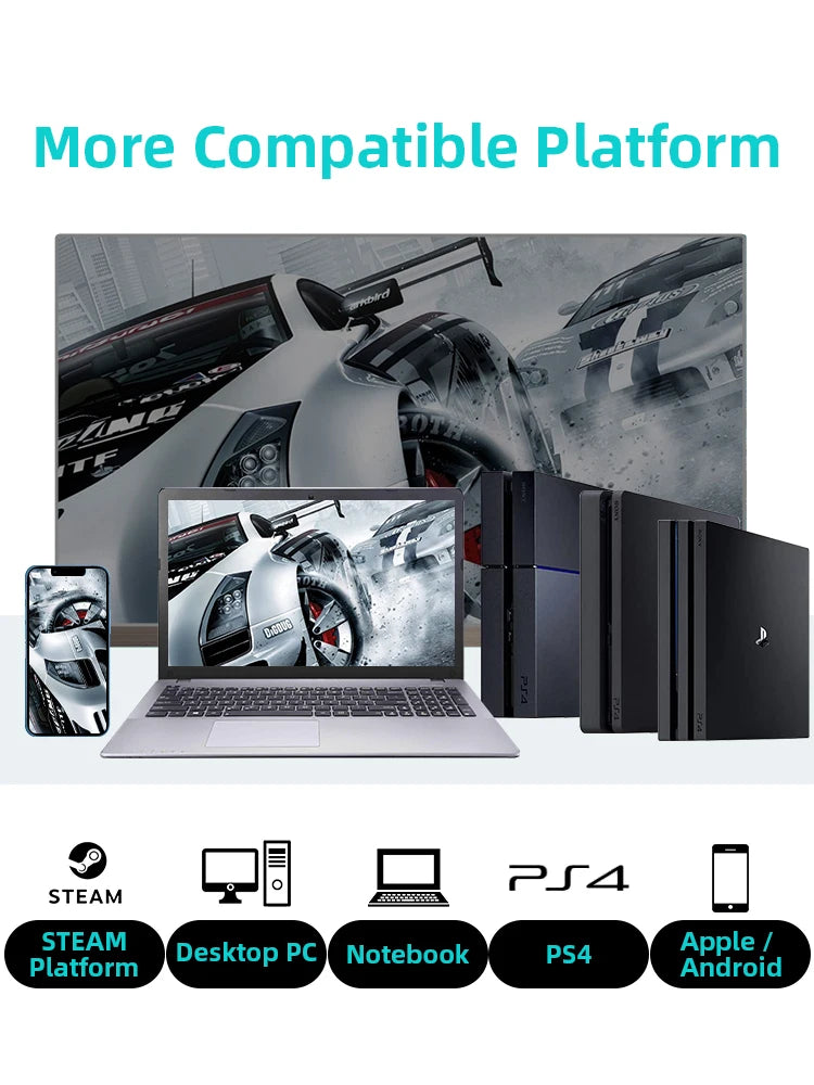 DATA FROG Bluetooth-Compatible Game Controller for PS4/Slim/Pro