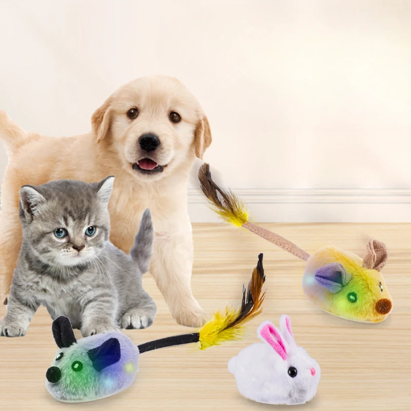 Simulated Little Mouse and Cat Self Entertainment Cat Touch Sensing Intelligent Electric