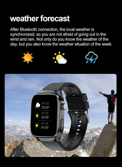 GUHUAVMI Uric Acid Blood Fat Smart Watch – Advanced Health Monitoring at Your Fingertips