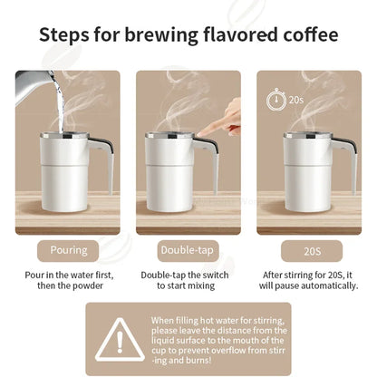 MagicMug Automatic Self Stirring Magnetic Mug with LCD Screen Coffee Milk Mixing