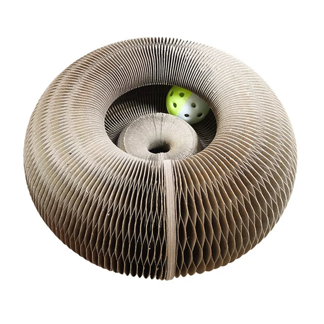 Magic Cat Scratcher Board with Ball – Fun &amp; Relaxing Toy for Cats