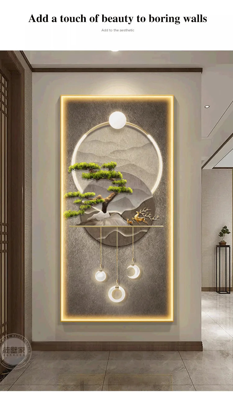 Modern Light and Shadow Wall Painting