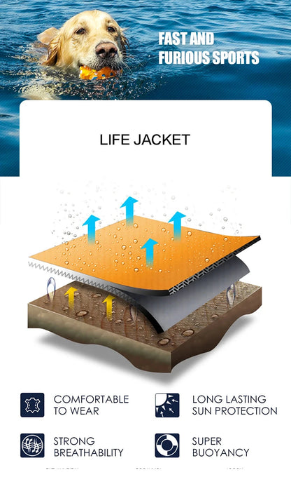Pet Swimming Life Jacket Safety Vest for Dog in Summer Fashion Adjustable Reflective in Pool
