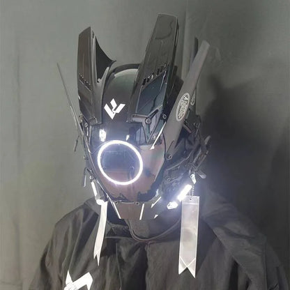 CyberGlow LED Tech Helmet – Futuristic Cosplay Mask