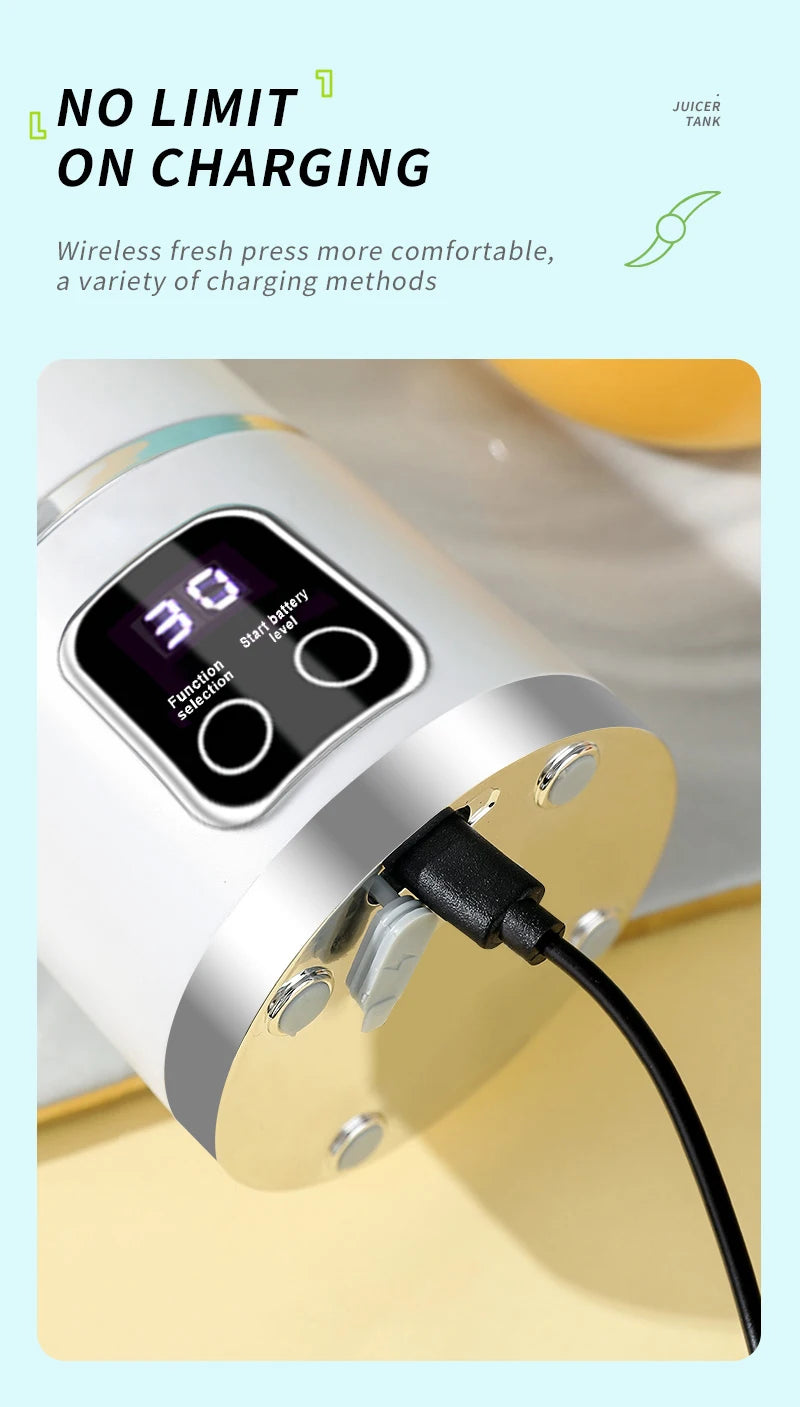 Xiaomi NanoBlend  450ml Fruit Juicer 8 Blades 3 Speeds USB Rechargeable Adjustable