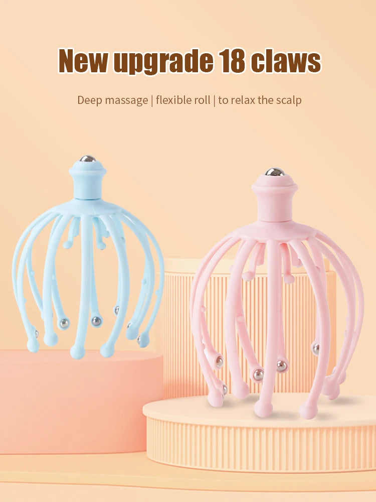Scalp Massager 18 Finger Handheld Massager a Head Massager Used For Deep Relaxation Stress Relief